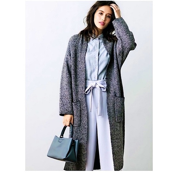 NWOT wool blend Long Cardigan - Picture 2 of 10